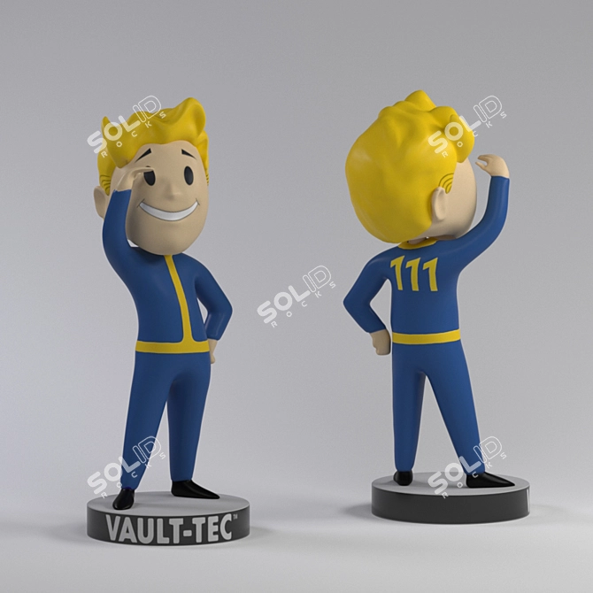 Perception VaultBoy Bobblehead - Fallout Game Collectible 3D model image 2