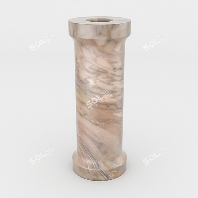 Elegant Marble Pedestal for Qurna 3D model image 1