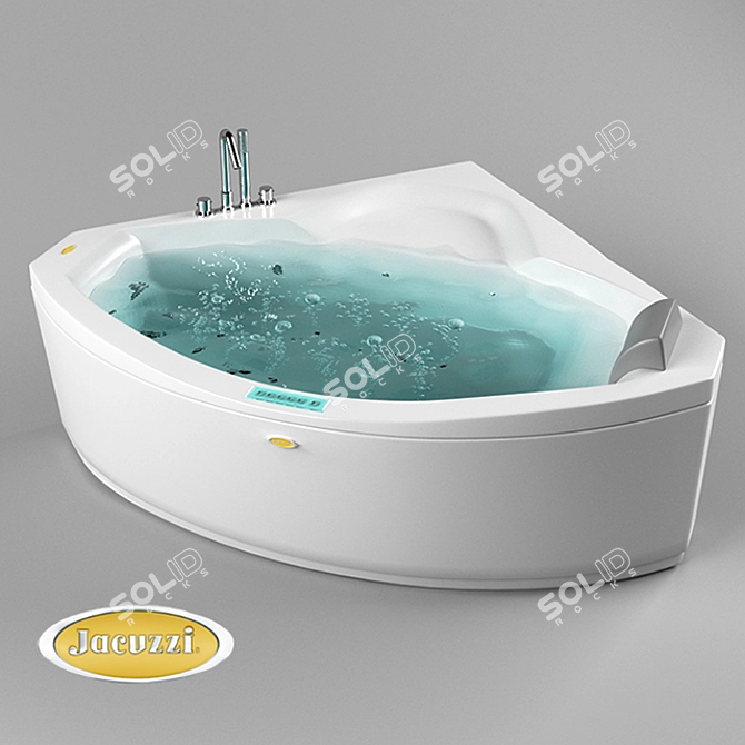 Compact Corner Jacuzzi UMA DUO 3D model image 1