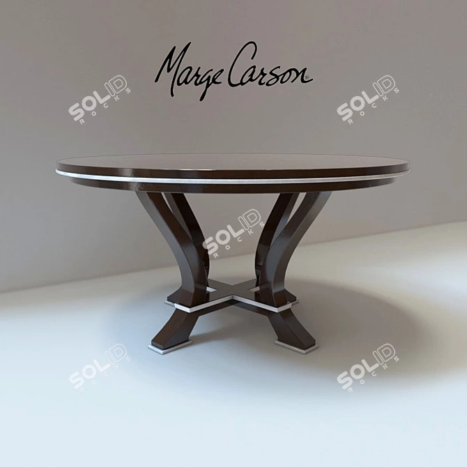 Elegant Marge Carson Dining Table 3D model image 1