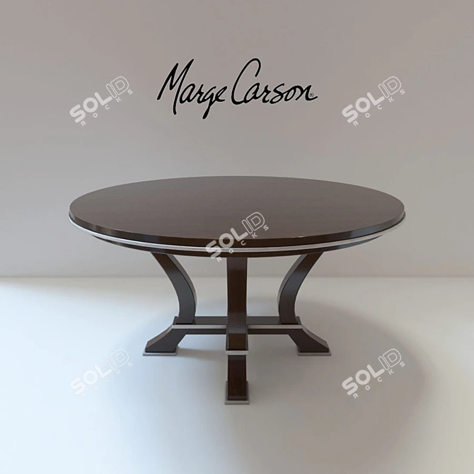 Elegant Marge Carson Dining Table 3D model image 2