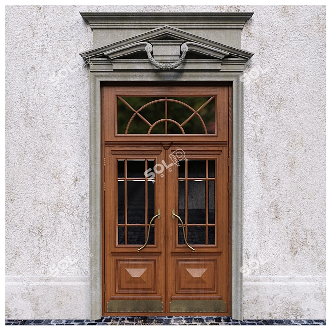 Classic Swing Door for High Openings 3D model image 1
