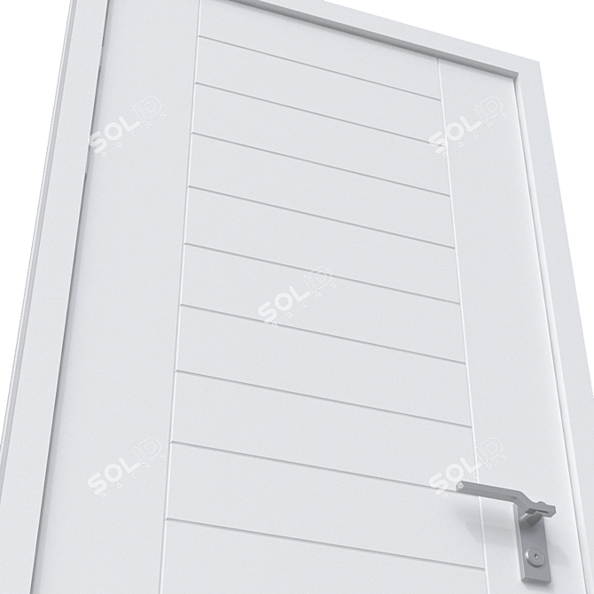 Modern White 3D Door 3D model image 3