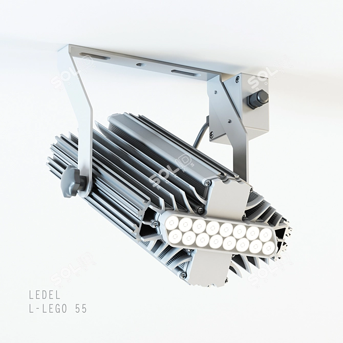 LEDEL L-lego LED Floodlight 3D model image 1