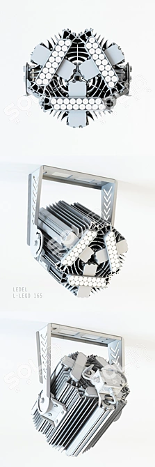 LEDEL L-lego LED Floodlight 3D model image 3