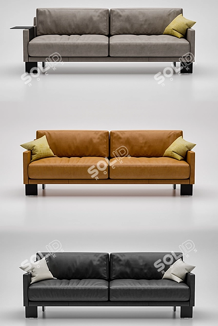 Luxury Desede DS-77 Sofa & Armchair 3D model image 2