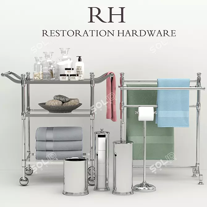 Restoration Hardware Bath Set 3D model image 1