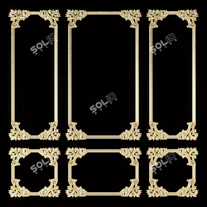 Modern Decorative Frame by EVROPLAST 3D model image 1