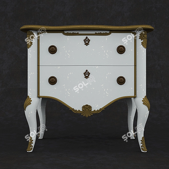 Elegant French 2-Drawer Chest by Hooker 3D model image 2