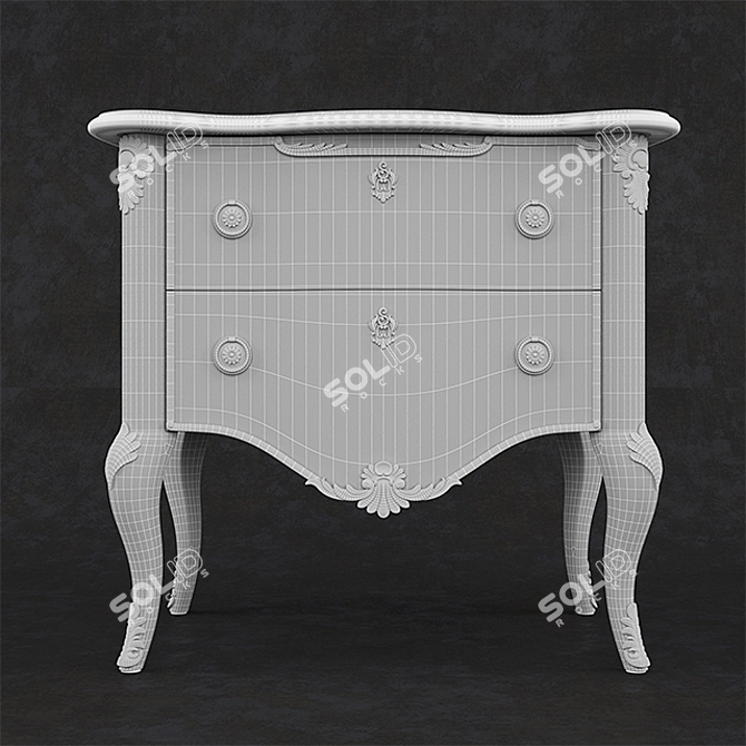 Elegant French 2-Drawer Chest by Hooker 3D model image 3