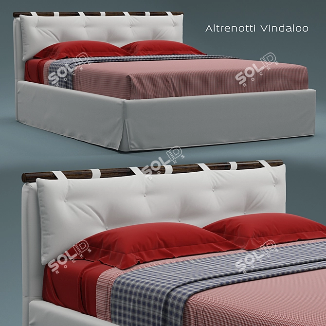 Altrenotti Vindaloo Bed: Stylish & Spacious 3D model image 1