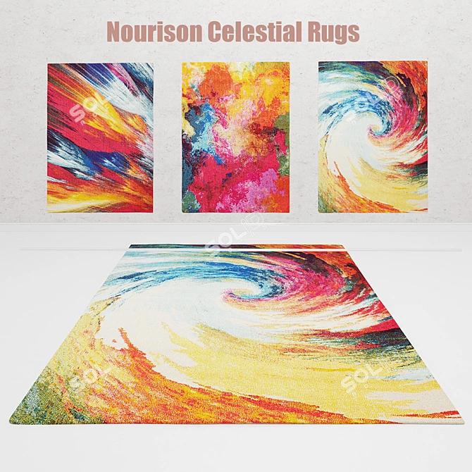 Celestial Charm: Nourison's Heavenly Rugs 3D model image 2