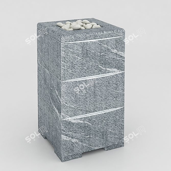 KASTOR KSIS 27: Premium Talc Magnesite Sauna Stove 3D model image 1