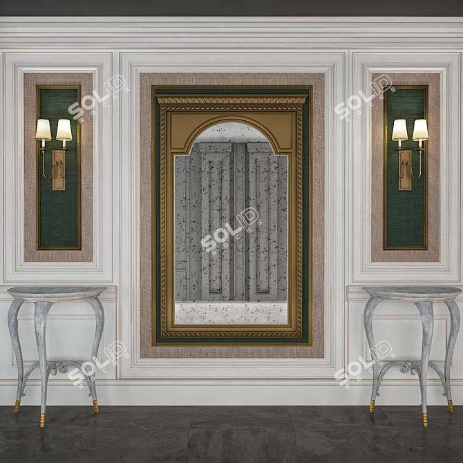 Elegance Enhancer: Classic Wall 3D model image 1