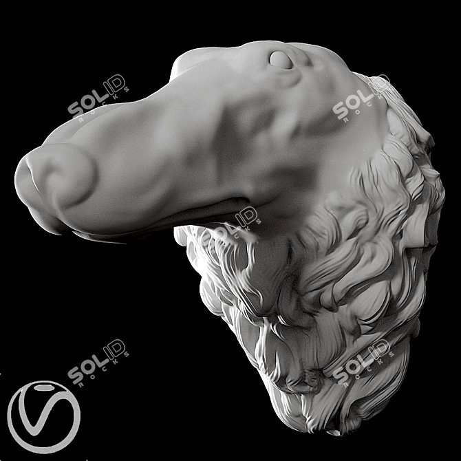 Pet Pals: Dog Head 3D model image 1