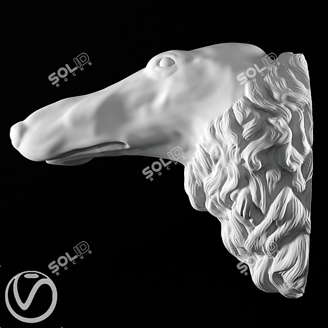 Pet Pals: Dog Head 3D model image 2