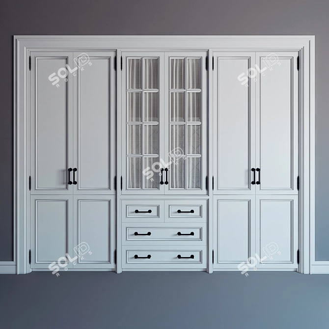 Custom-Built Wardrobe: 2600mm x 3200mm x 600mm 3D model image 1