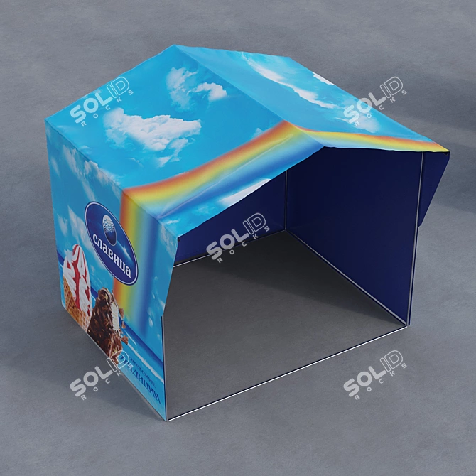 Freeze & Camp: Ice Cream Fridge & Tent 3D model image 3