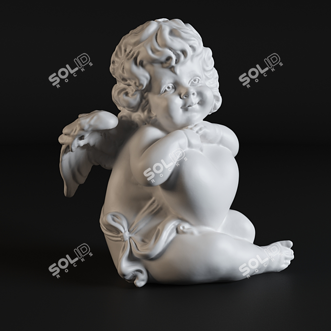 Charming Angel Figurine 3D model image 1