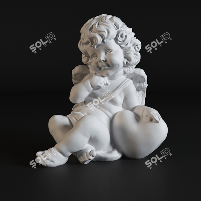 Charming Angel Figurine 3D model image 1