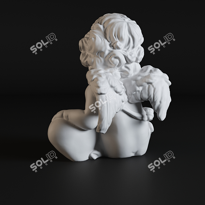 Charming Angel Figurine 3D model image 2