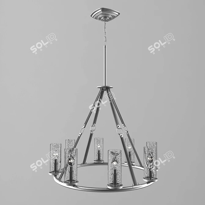 Dakota 8lt Chandelier: Antique Elegance 3D model image 1