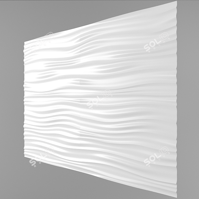 Seamless 3D Decorative Wall Panel 3D model image 2