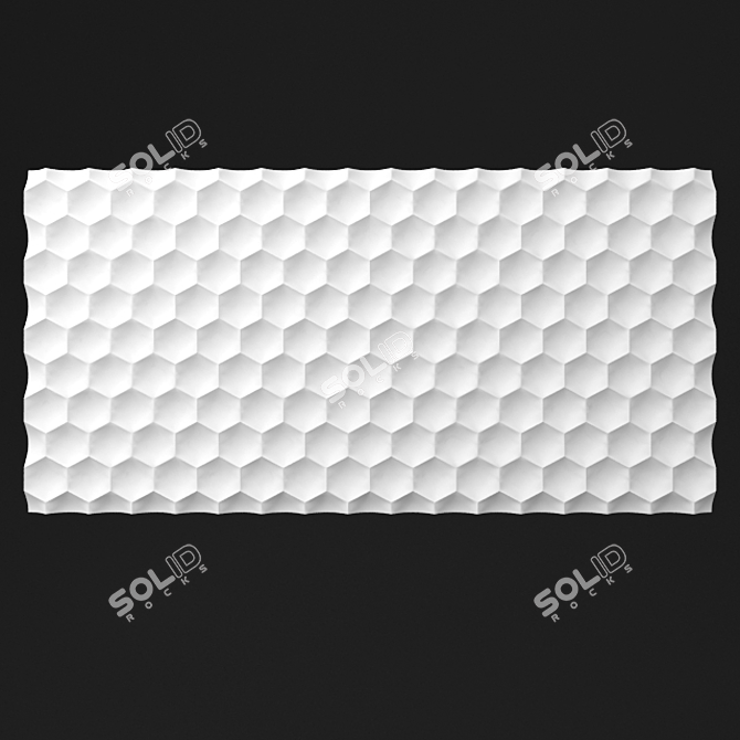 Honeycomb Geometry 3D Panel 3D model image 1