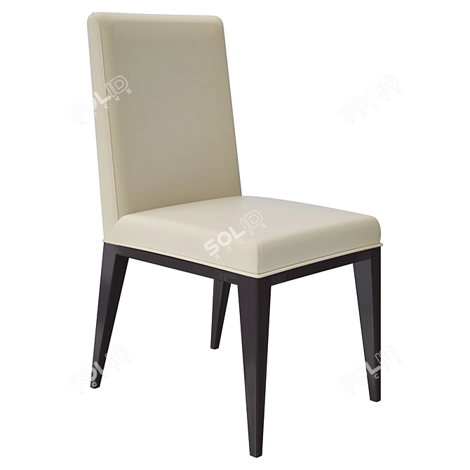 Elegant Ebony Chair 3D model image 1