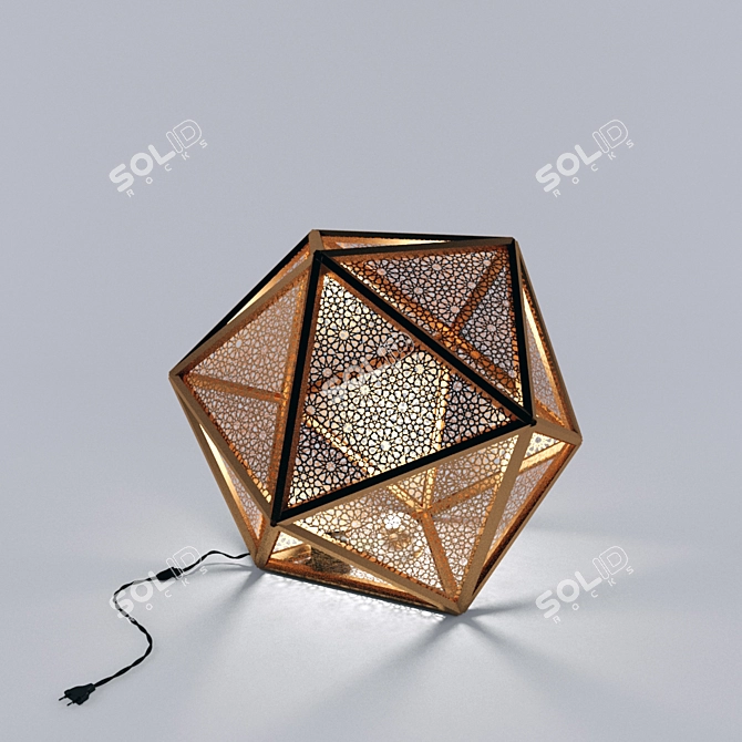 Elegant Islamic Floor Illumination 3D model image 1