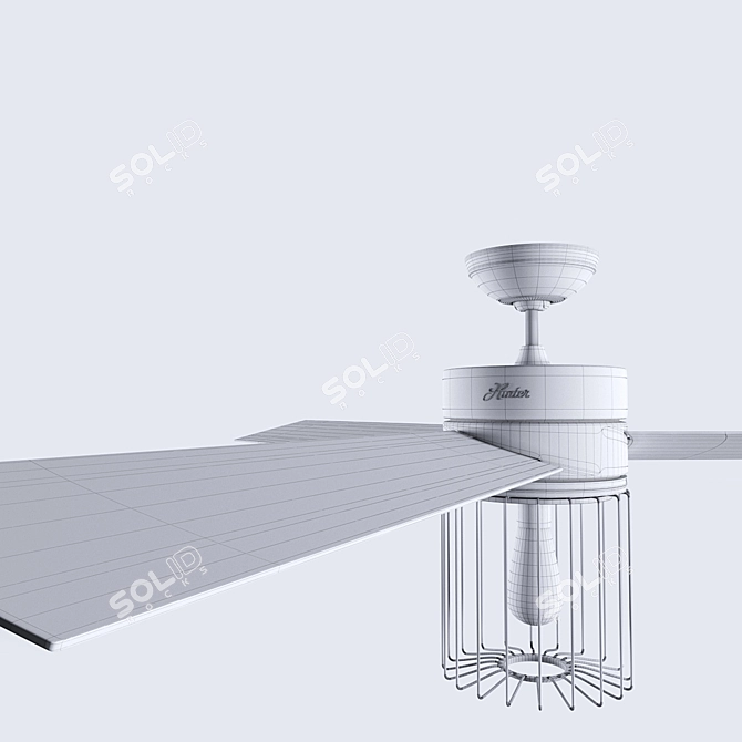 Modern Ronan Ceiling Fan 3D model image 2