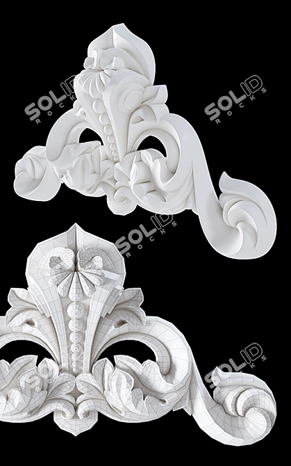 EuroPlast Geometric Decor Element 3D model image 3