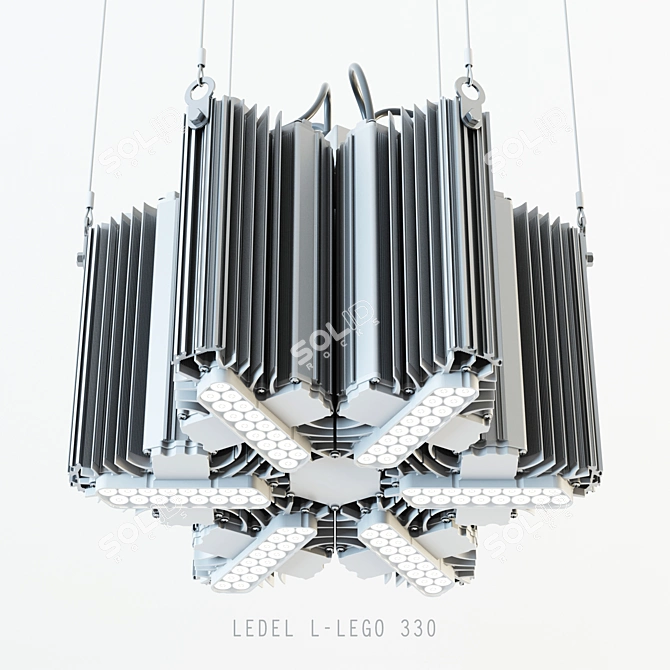 Title: L-led L-lego 330 Outdoor and Industrial LED Light 3D model image 1