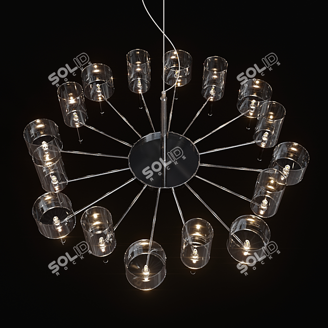 Glowing Glasses Pendant 3D model image 2