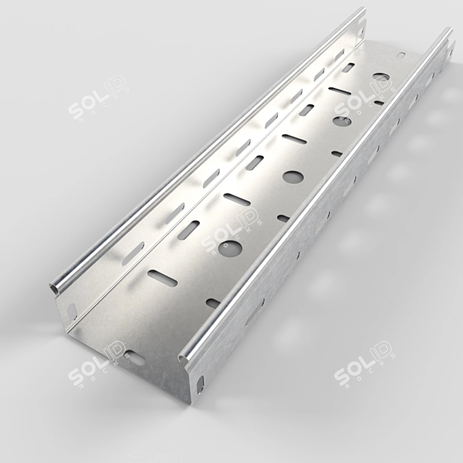 Perforated Steel Cable Tray 3D model image 1