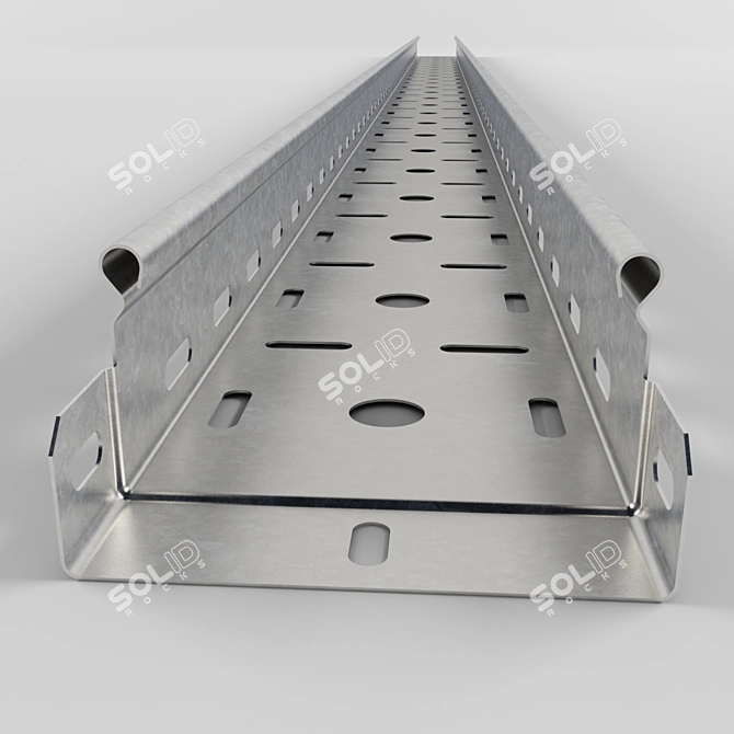 Perforated Steel Cable Tray 3D model image 2