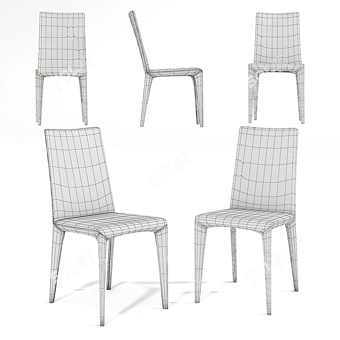 Elegant Filly Up Chair 3D model image 2
