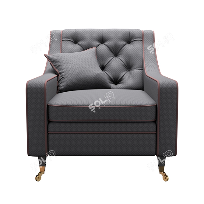 Elegant Brera Armchair: Timeless Comfort 3D model image 1