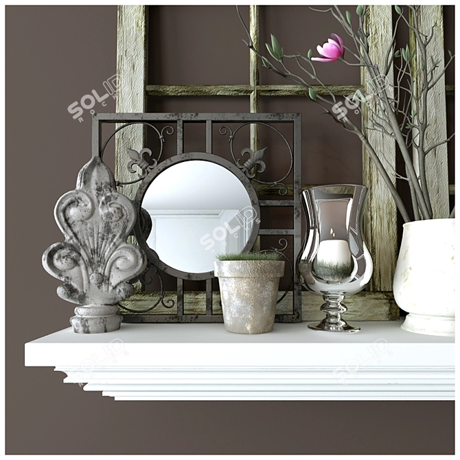 Elegant Provence Home Décor Set 3D model image 2
