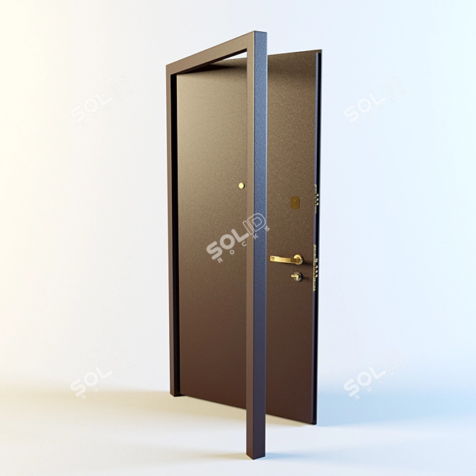 Title: "Uzkovka" Metal Entrance Door - 900 x 2050mm 3D model image 2