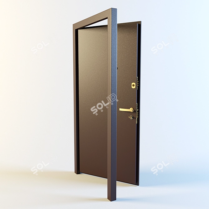 Uzkovka Metal Entrance Door 3D model image 2