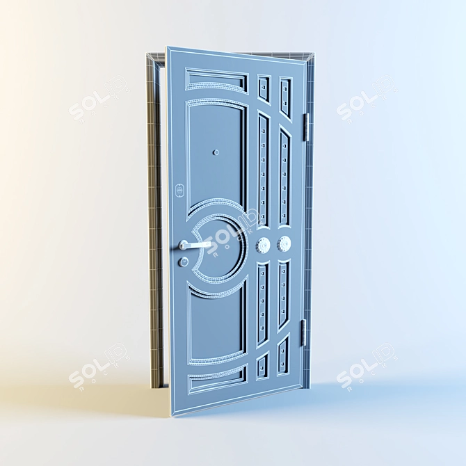 Uzkovka Metal Entrance Door 3D model image 3