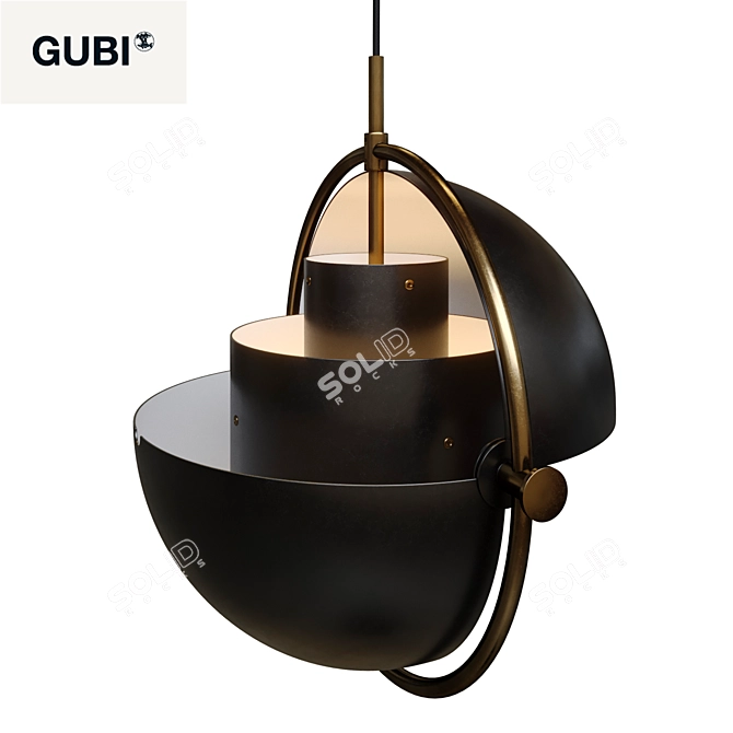 Gubi Multi-Lite Pendant: Timeless Elegance 3D model image 1