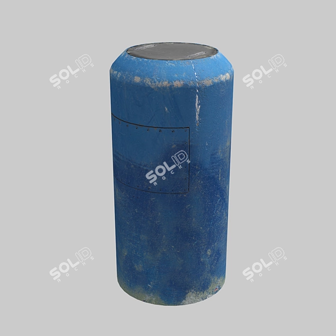 Euro Trash Can: Stylish, Convenient & Functional 3D model image 2