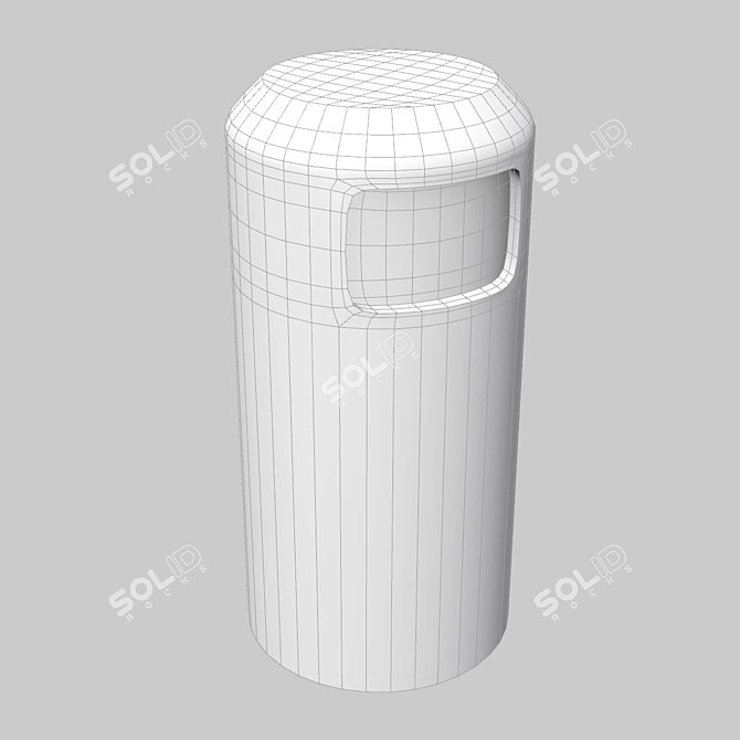 Euro Trash Can: Stylish, Convenient & Functional 3D model image 3