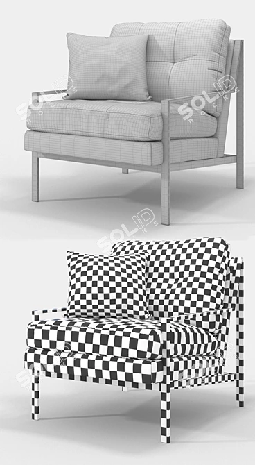 Zgallerie Axel Accent Chair: Modern Elegance for Your Home 3D model image 3