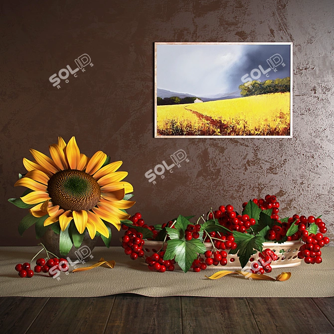 Sunflower Currants Melody 3D model image 1