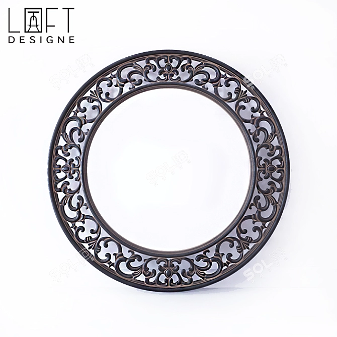 Versatile Reflective Statement Mirror - LOFT Design 3D model image 1