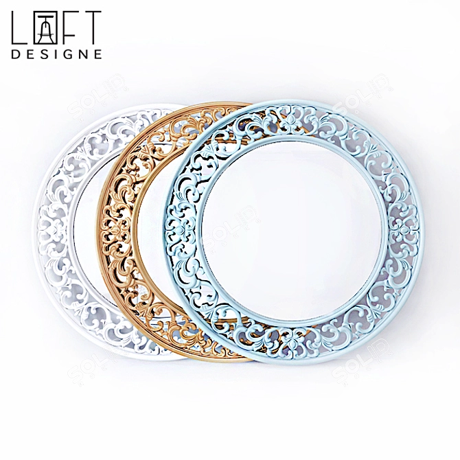 Versatile Reflective Statement Mirror - LOFT Design 3D model image 2