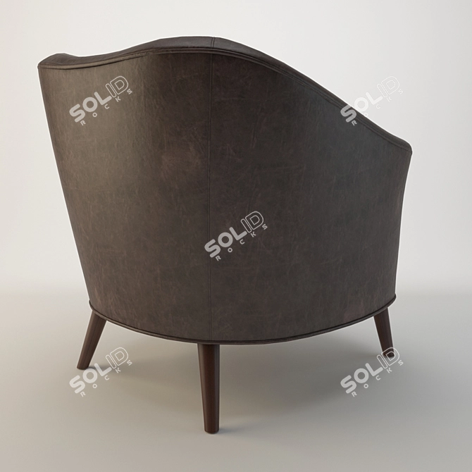 Arteriors Duprey Armchair: Mid-century Elegance 3D model image 2